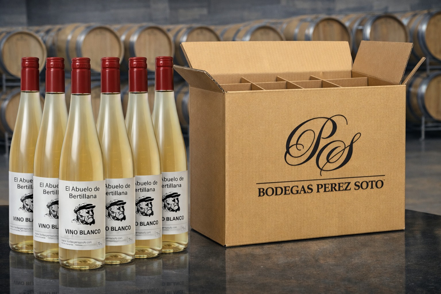 Vino Blanco Caja de 6 Botellas 75 cl.