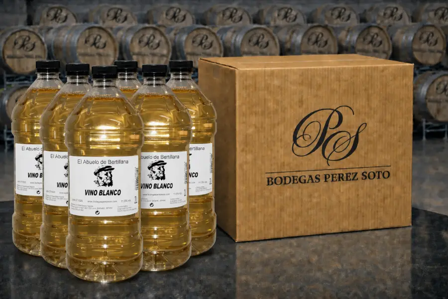 Vino Blanco Caja de 6 Garrafas 2 Litros