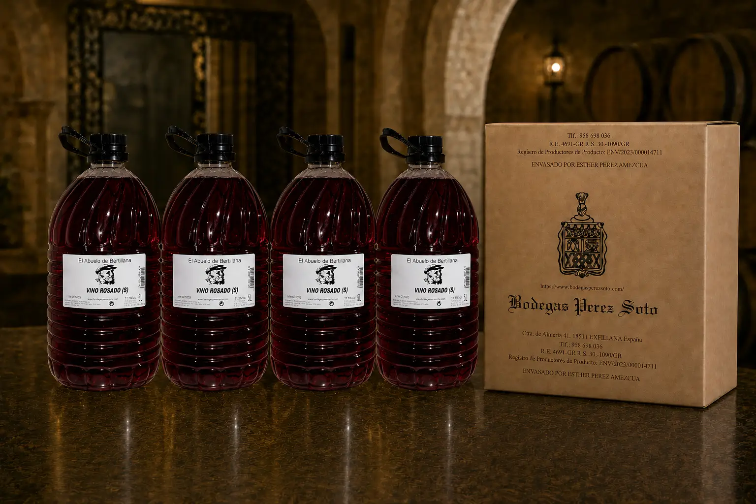 Vino Rosado Semi Dulce Caja de 4 Garrafas 5 Litros