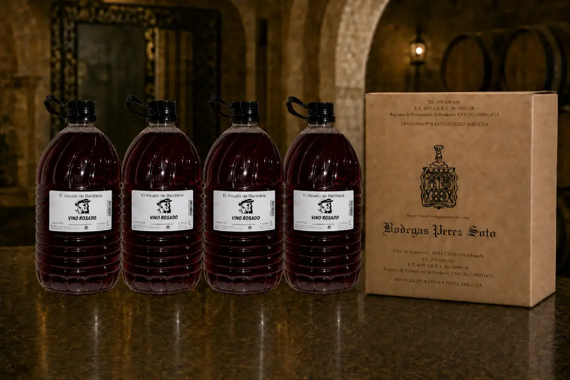 Vino Rosado Caja de 4 Garrafas 5 Litros