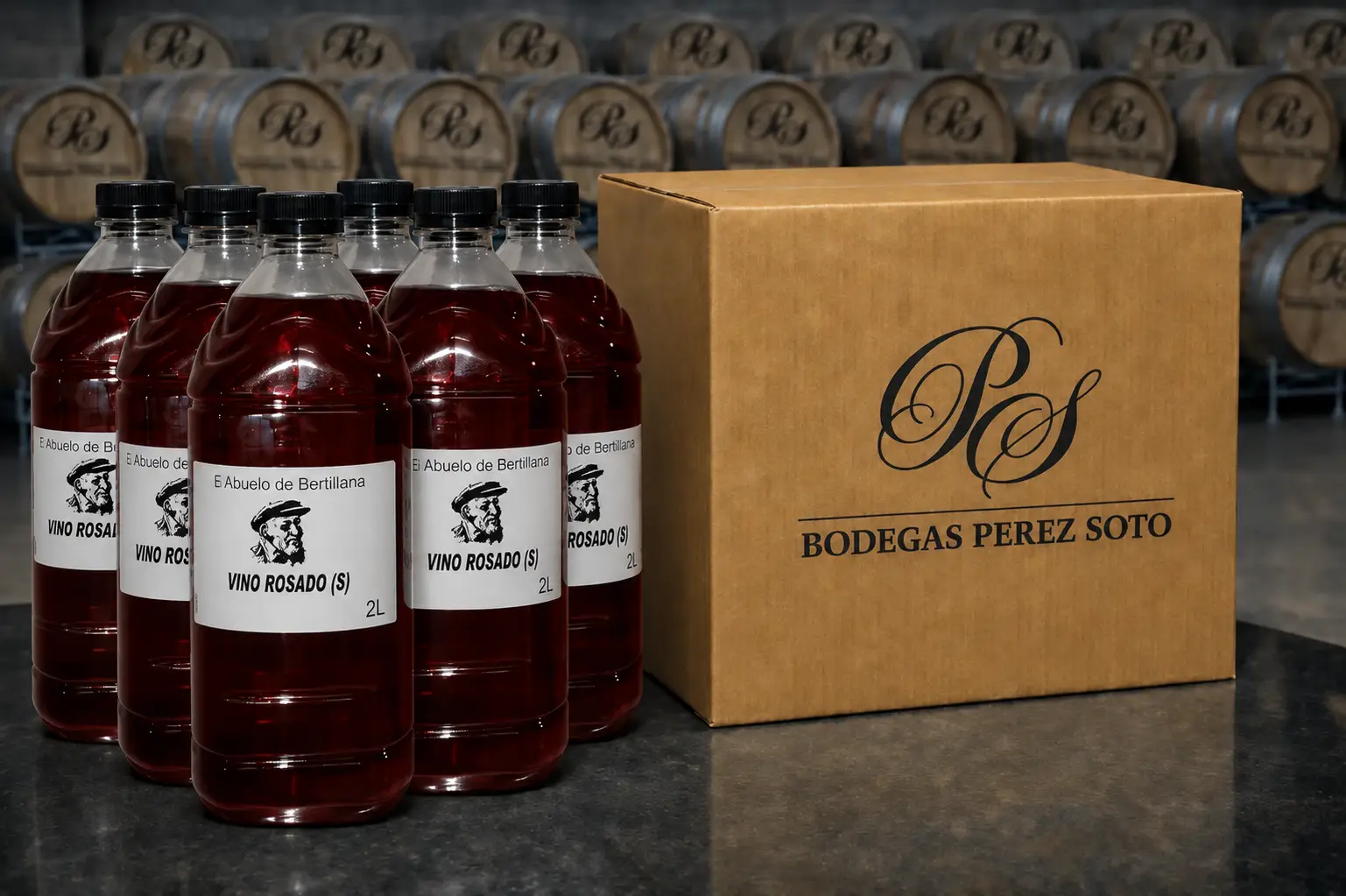 Vino Rosado Semi Dulce Caja de 6 Garrafas 2 Litros