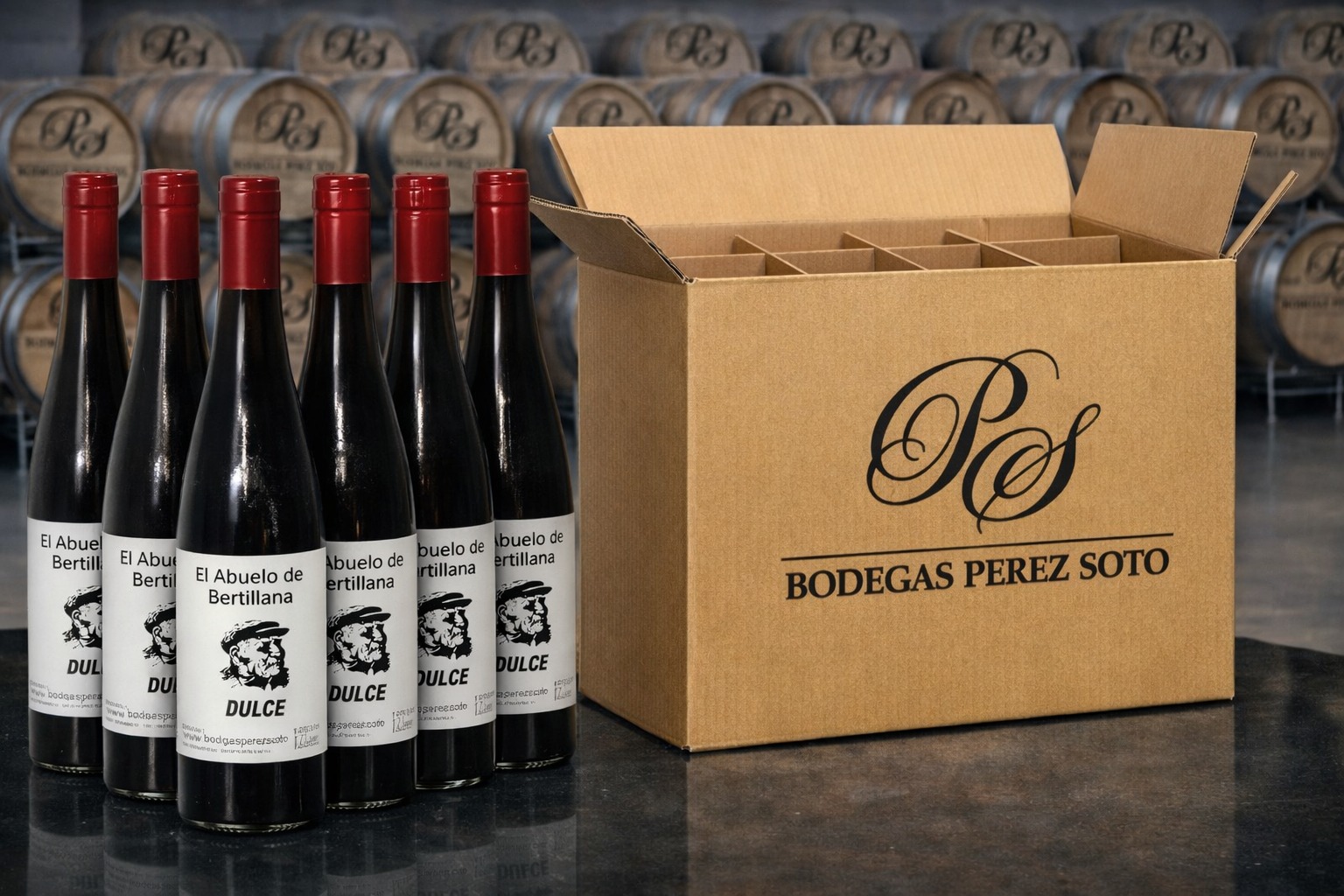 Vino Dulce Caja de 6 Botellas 75 cl.